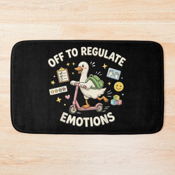Item preview, Off To Regulate My Emotions Cute White Duck Riding A Scooter designed and sold by RuperDelois.