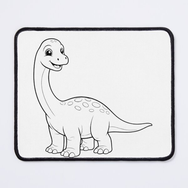 Item preview, ? Cute Long Neck Dinosaur Coloring Shirt for Kids – Color Your Own Dino designed and sold by Claudia156.