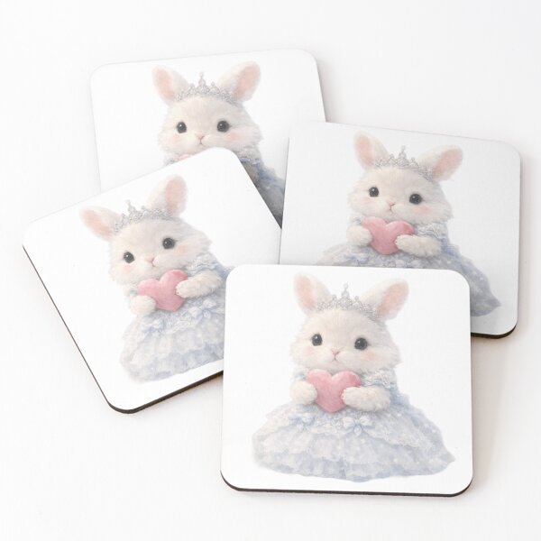 Item preview, Princess Bunny in Lace Dress with Heart - Cute Royal Rabbit Art designed and sold by lovelistivkaa.