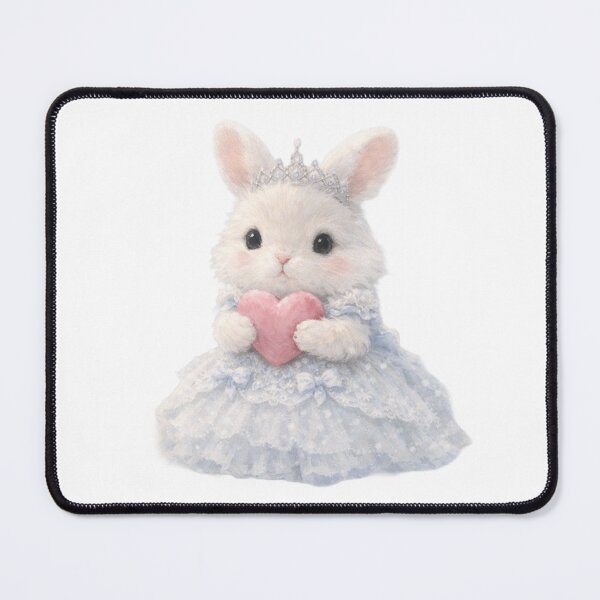 Item preview, Princess Bunny in Lace Dress with Heart - Cute Royal Rabbit Art designed and sold by lovelistivkaa.