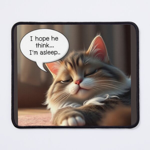 Item preview, Funny Introvert Light Brown Cat Pretending To Sleep Avoiding People Cute Kawaii Cat Relatable Humor Design designed and sold by Tpac-goods.
