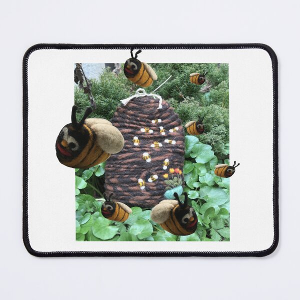 Item preview, Felt beehive with swarming bees designed and sold by creaphyl28.