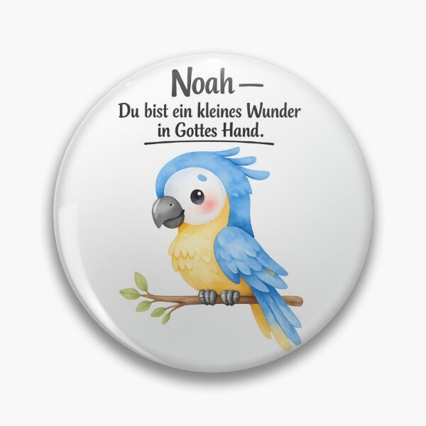 Item preview, Personalized parrot nursery poster with the name Noah designed and sold by LoveNurseries.