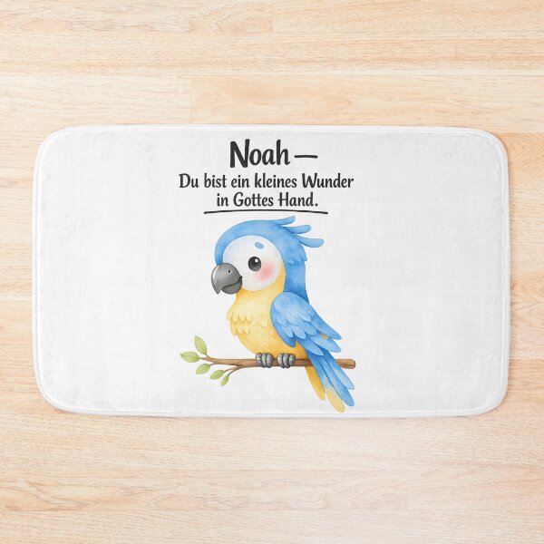 Item preview, Personalized parrot nursery poster with the name Noah designed and sold by LoveNurseries.