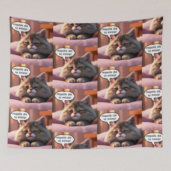 Item preview, Funny Introvert Light Brown Cat Pretending To Sleep Avoiding People Cute Kawaii Cat Relatable Humor Design designed and sold by Tpac-goods.