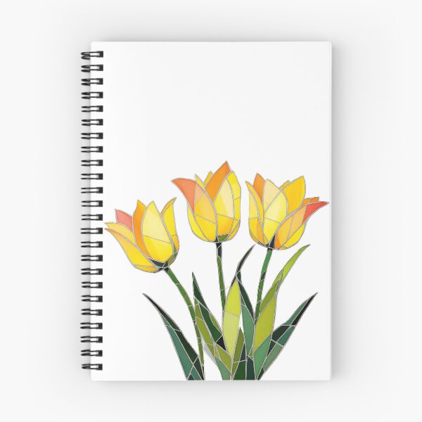 Aperçu de l'œuvre Composition florale de tulipes jaunes créée et vendue par roxysnextgenart.