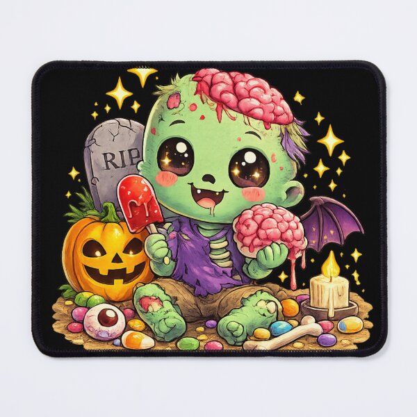 Item preview, Cute Spooky Zombie Halloween Kawaii designed and sold by redsharkuk.