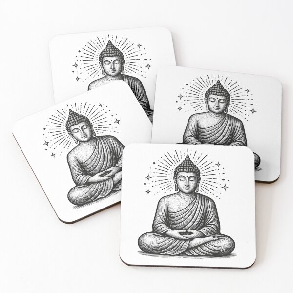 Item preview, Minimalist Enlightened Buddha Line Digital Art designed and sold by AstrielleDesigns.