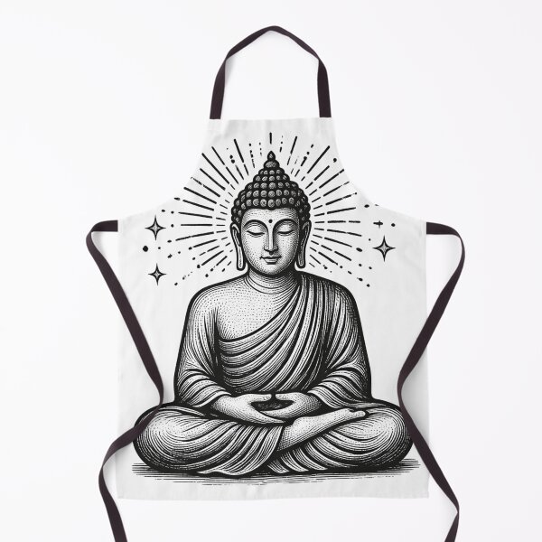Item preview, Minimalist Enlightened Buddha Line Digital Art designed and sold by AstrielleDesigns.