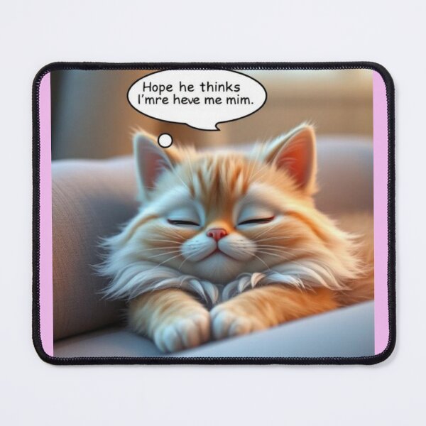 Item preview, Funny Introvert Ginger Cat Pretending To Sleep Avoiding People Cute Kawaii Cat Relatable Humor Design designed and sold by Tpac-goods.