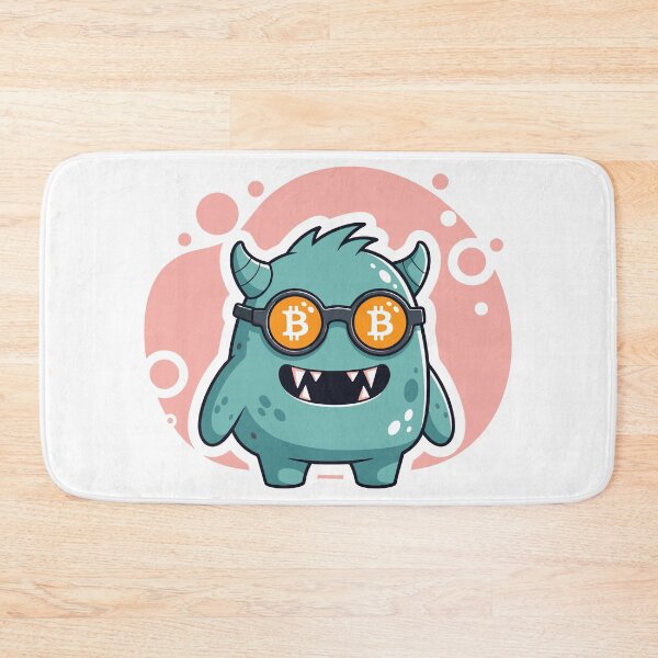 Item preview, Cute Monster with Bitcoin Glasses designed and sold by XYZ LAB by Jesuperman.