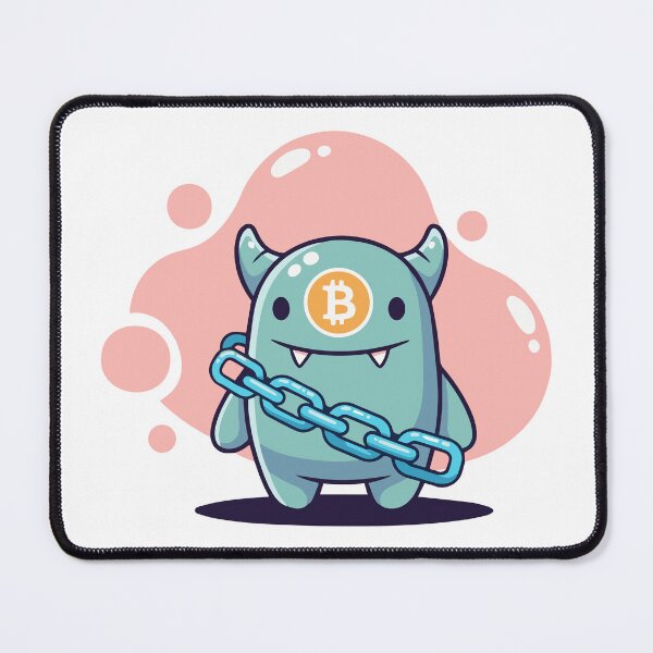 Item preview, Bitcoin Chained Cute Monster designed and sold by XYZ LAB by Jesuperman.
