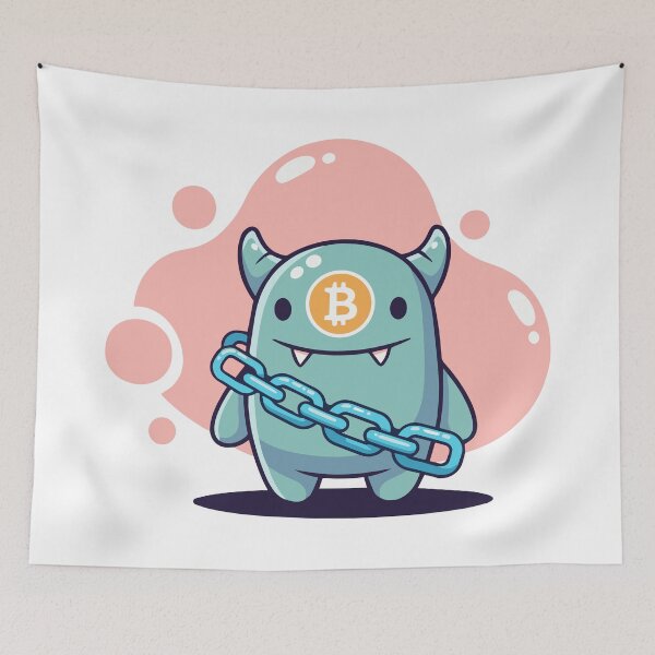 Item preview, Bitcoin Chained Cute Monster designed and sold by XYZ LAB by Jesuperman.
