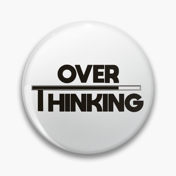 Item preview, Overthinking Minimal Typography Sticker designed and sold by MYNDesigns.