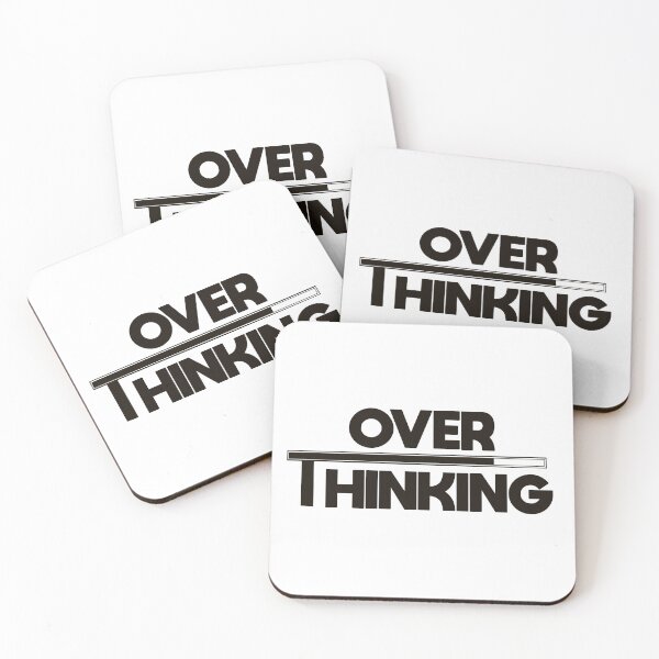 Item preview, Overthinking Minimal Typography Sticker designed and sold by MYNDesigns.