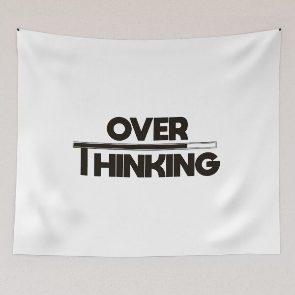 Item preview, Overthinking Minimal Typography Sticker designed and sold by MYNDesigns.