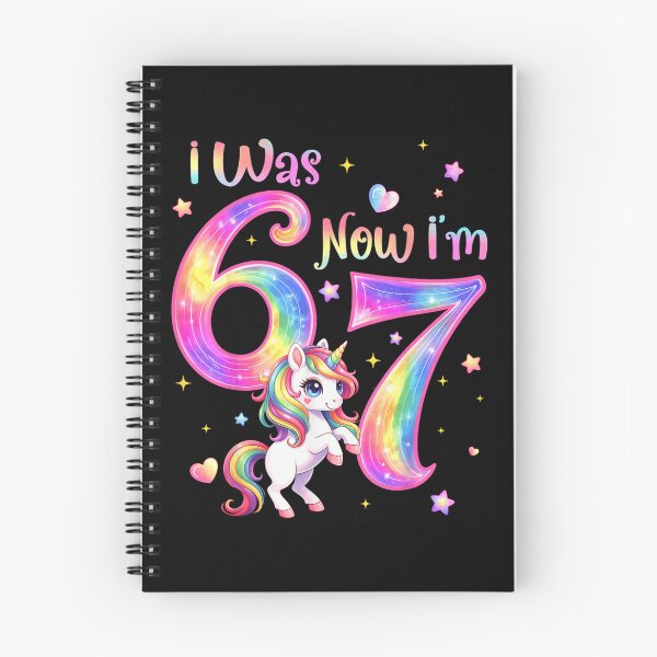 Item preview, I Was 6 Now Im 7 Cute Rainbow Unicorn 7th Birthday Girl designed and sold by PhocoNibict.