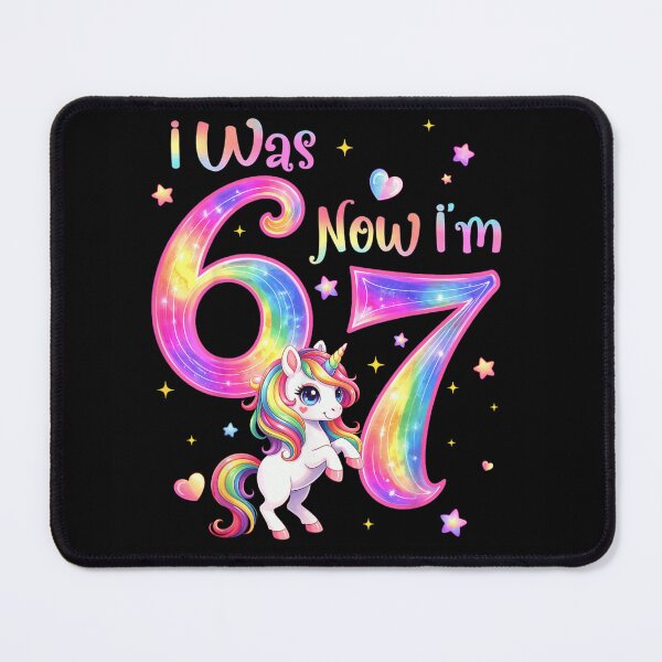 Item preview, I Was 6 Now Im 7 Cute Rainbow Unicorn 7th Birthday Girl designed and sold by PhocoNibict.