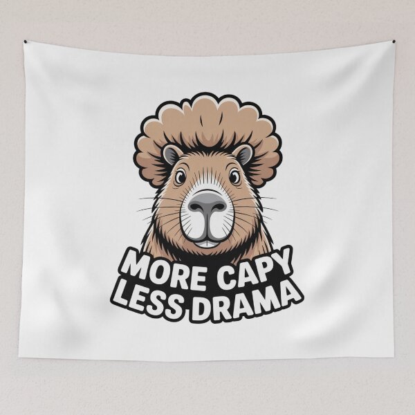 Item preview, Capybara Afro Design: More Capy Less Drama designed and sold by CircinusStore.