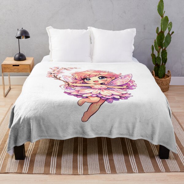 Item preview, Adorable Chibi Fairy with Pink Cherry Blossoms designed and sold by FatmaElhofy.