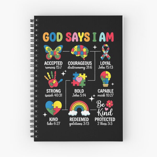 Item preview, God Says I Am Accepted Strong Courageous Autism Awareness Christian Faith designed and sold by PhocoNibict.
