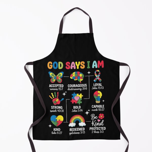 Item preview, God Says I Am Accepted Strong Courageous Autism Awareness Christian Faith designed and sold by PhocoNibict.