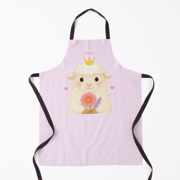 Item preview, Fluffy Sheep with Flowers (UP ver.) – Solid Pink designed and sold by HIMEKARI.