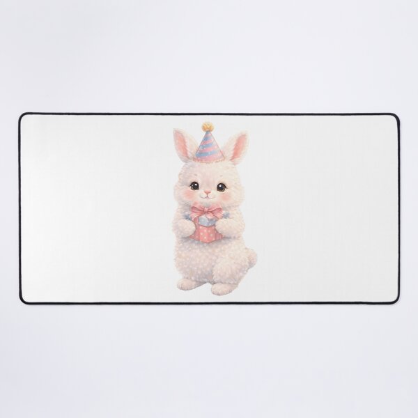 Item preview, Cute Birthday Bunny with Gift - Kawaii Party Rabbit Art designed and sold by lovelistivkaa.