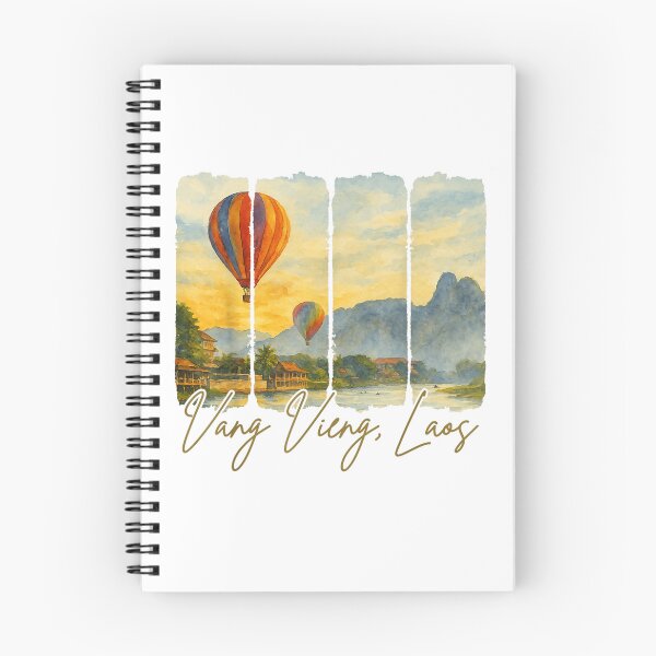 Item preview, vang vieng laos travel trip brushstroke vang vieng souvenir designed and sold by 3INEKMIZAN.