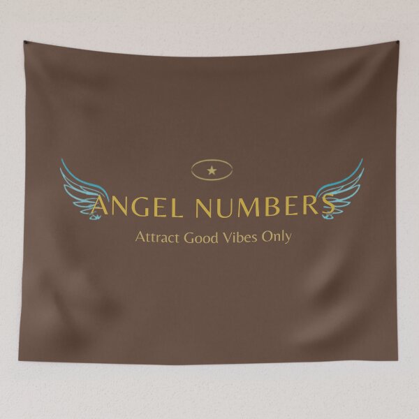 Item preview, Angel Numbers – Attract Good Vibes Only Spiritual Aesthetic Typography Design designed and sold by CosmicQuietLab.