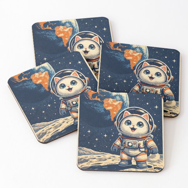 Item preview, Retro Moon Landing Anniversary Poster designed and sold by CataosMeow.