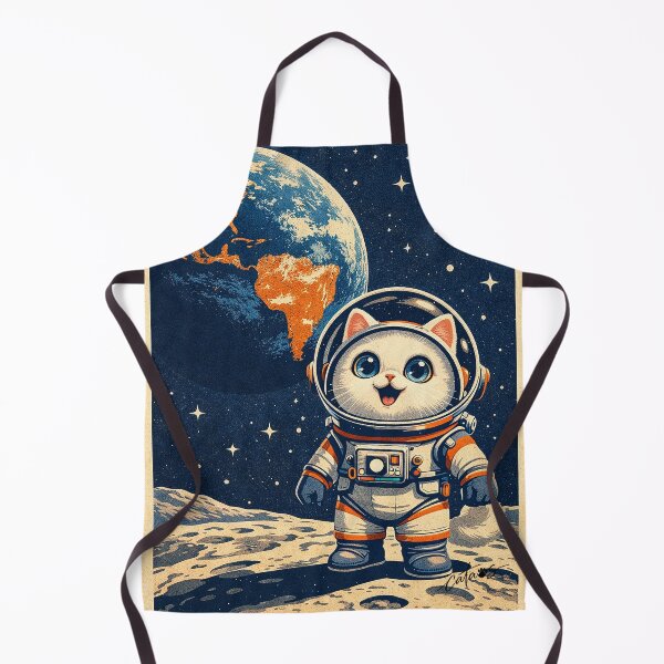 Item preview, Retro Moon Landing Anniversary Poster designed and sold by CataosMeow.