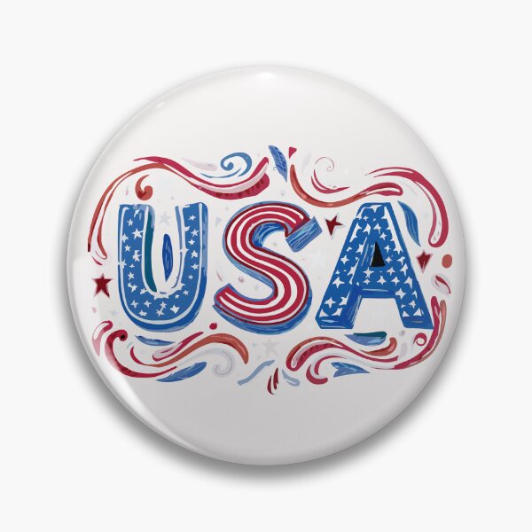 Item preview, USA in custom text with patriotic colors and accents. designed and sold by Art-Horizon.