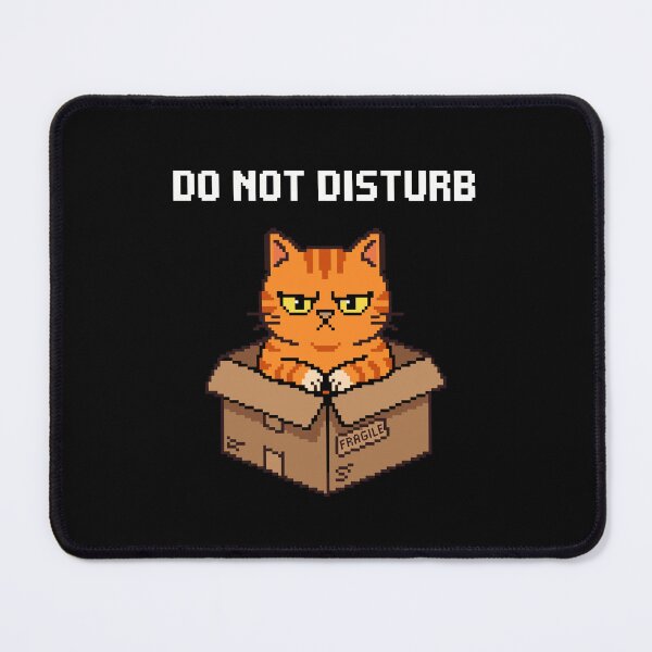 Item preview, Grumpy Orange Cat in a Fragile Box - Retro Pixel Art designed and sold by artistastshirt.