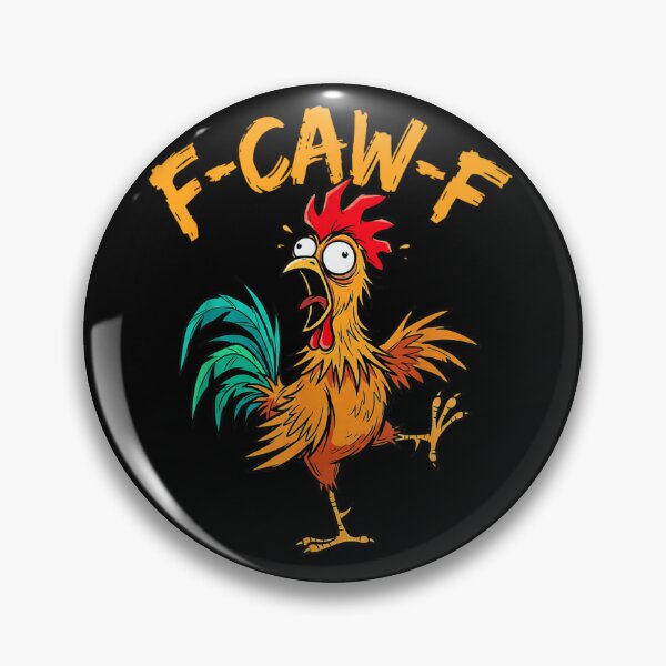 Item preview, Funny Screaming Chicken F-CAW-F Sarcastic Rooster Morning Coffee Humor Meme designed and sold by ObukiLantara.