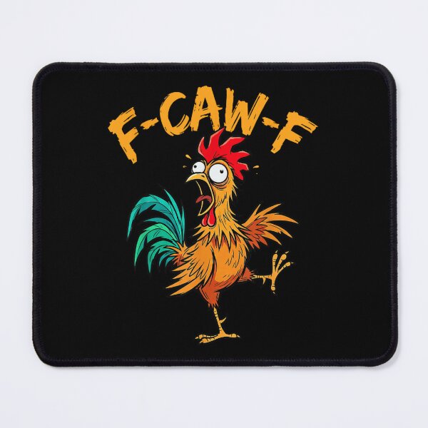 Item preview, Funny Screaming Chicken F-CAW-F Sarcastic Rooster Morning Coffee Humor Meme designed and sold by ObukiLantara.