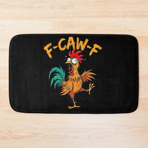 Item preview, Funny Screaming Chicken F-CAW-F Sarcastic Rooster Morning Coffee Humor Meme designed and sold by ObukiLantara.
