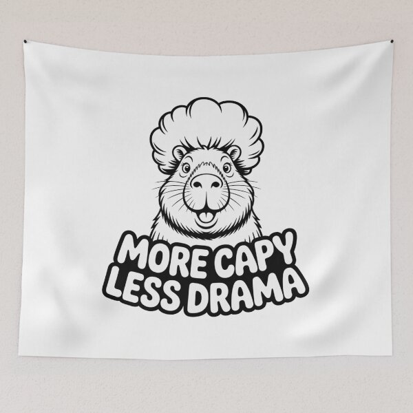 Item preview, Capybara Afro Cartoon: More Capy Less Drama designed and sold by CircinusStore.