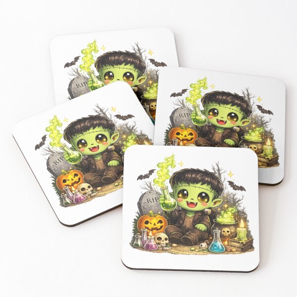 Artikelvorschau, Niedlicher gruseliger Frankenstein Halloween Kawaii entworfen und verkauft von redsharkuk.
