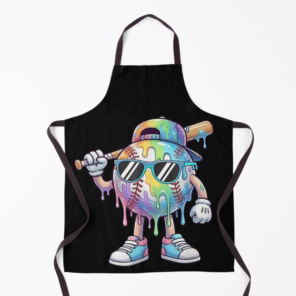 Item preview, Colorful Rainbow Paint Drip Baseball Ball Cool Sunglasses Baseball Player Art designed and sold by ObukiLantara.