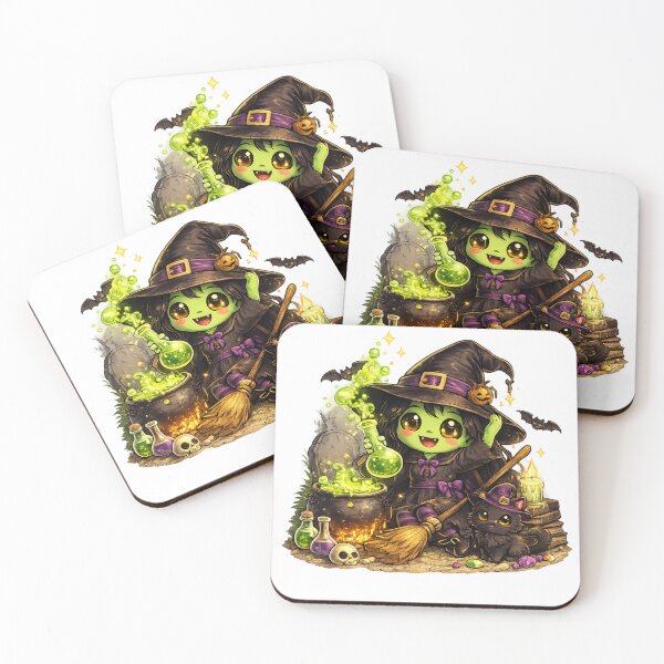 Item preview, Cute Spooky Witch Halloween Kawaii  designed and sold by redsharkuk.