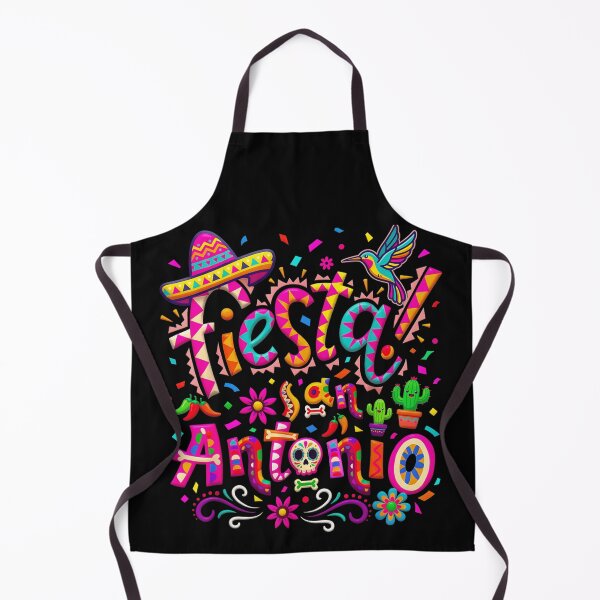 Item preview, Colorful Fiesta San Antonio Texas Mexican Party Typography With Sombrero Cactus designed and sold by ObukiLantara.