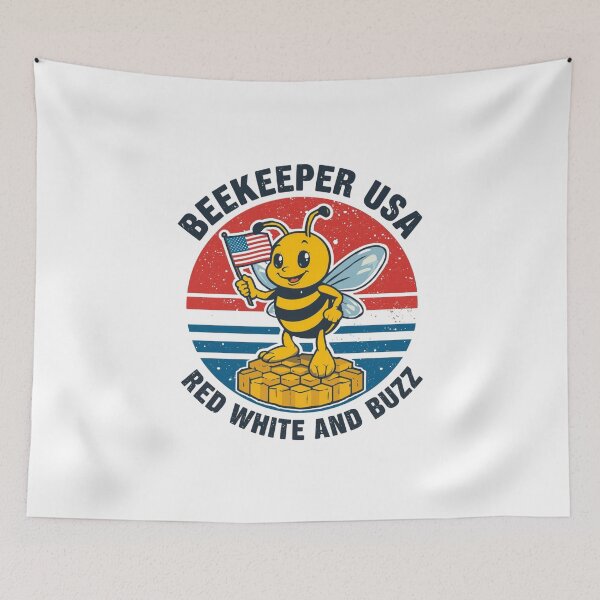 Item preview, Beekeeper USA – Red White And Buzz designed and sold by KapiPrint.