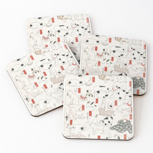 Item preview, Tōkaidō Cats poster – Utagawa Kuniyoshi – Ukiyo-e cat print – Stations on the Tōkaidō road designed and sold by Artyfact1.