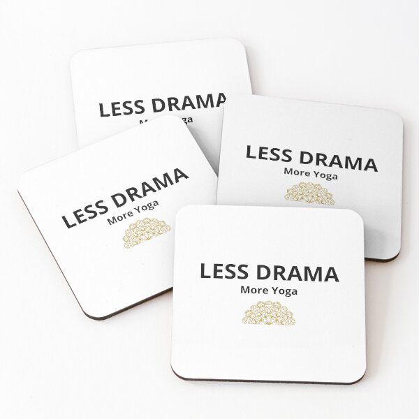 Item preview, Less Drama More Yoga – Minimalist Yoga Lifestyle Quote  designed and sold by FreshLineArts.