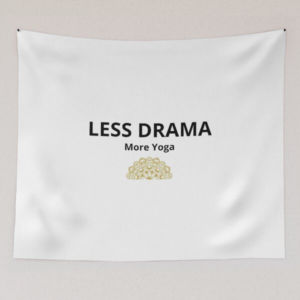 Item preview, Less Drama More Yoga – Minimalist Yoga Lifestyle Quote  designed and sold by FreshLineArts.