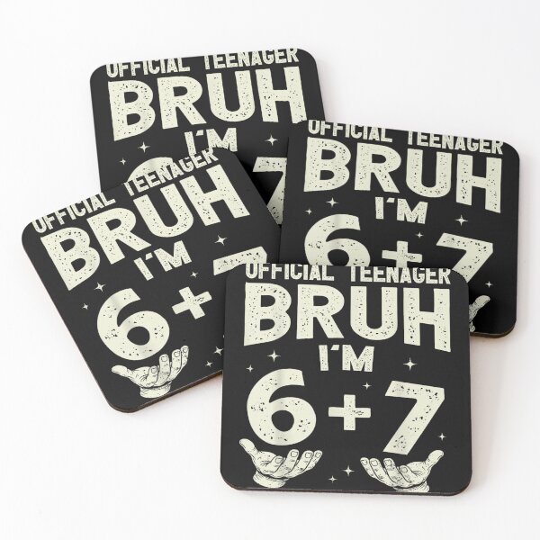 Item preview, Official Teenager Bruh I am 6 Plus 7 Funny 13th Birthday Boy designed and sold by PhocoNibict.