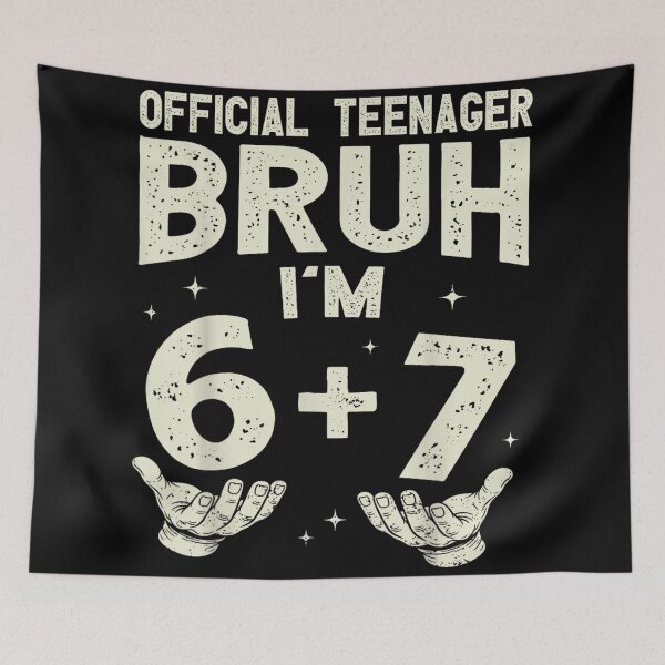 Item preview, Official Teenager Bruh I am 6 Plus 7 Funny 13th Birthday Boy designed and sold by PhocoNibict.