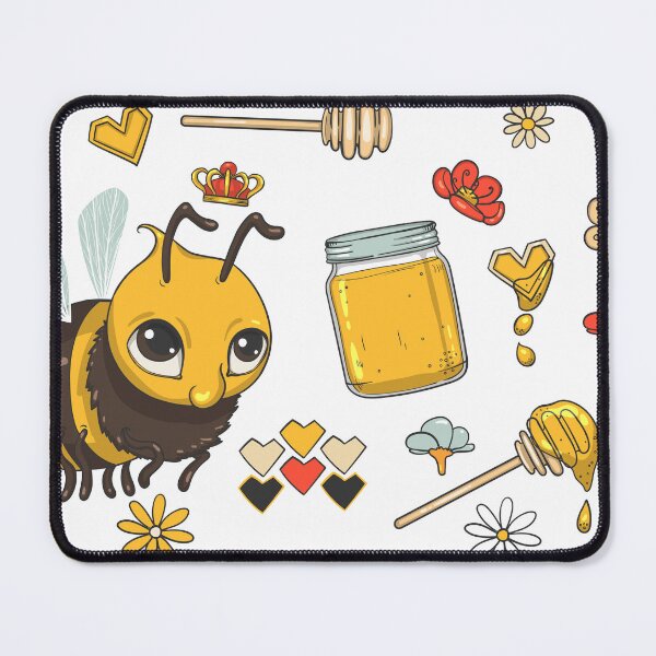 Item preview, Kawaii Queen Bee Honey Flowers Cute Illustration designed and sold by CLC54.