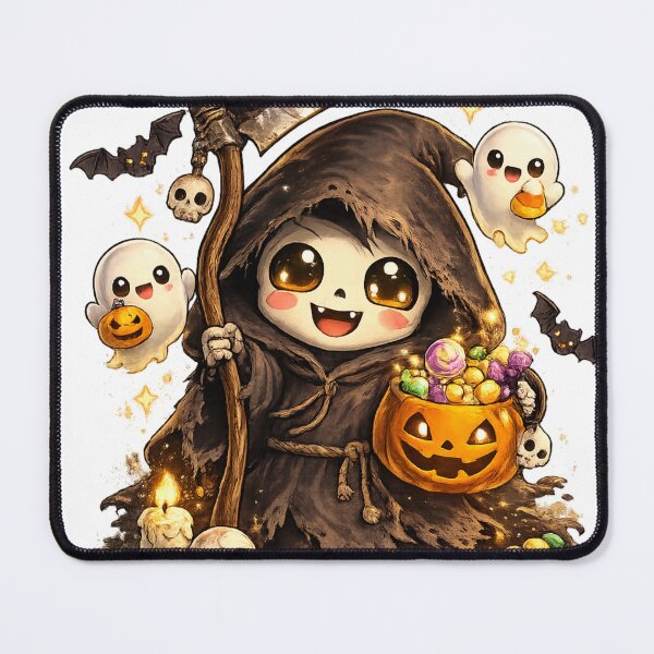 Item preview, Cute Spooky Grim Reaper Halloween Kawaii designed and sold by redsharkuk.